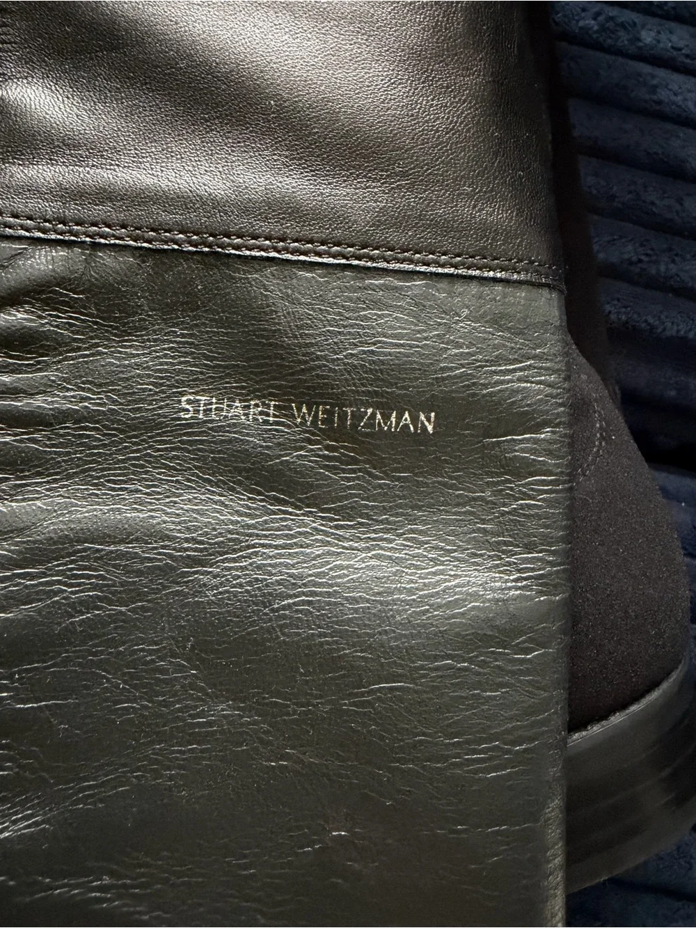 Stuart Weitzman Black Leather 5050 OVER-THE-KNEE BOOT